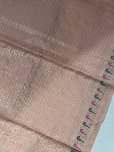 Jamdani Weaved Organza Finish Saree | YNG548