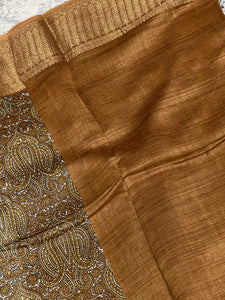 Paisley Printed Chanderi Silk Saree | RGD542