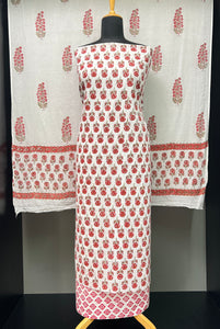 Floral Block Printed Cotton Salwar Set | JKL569