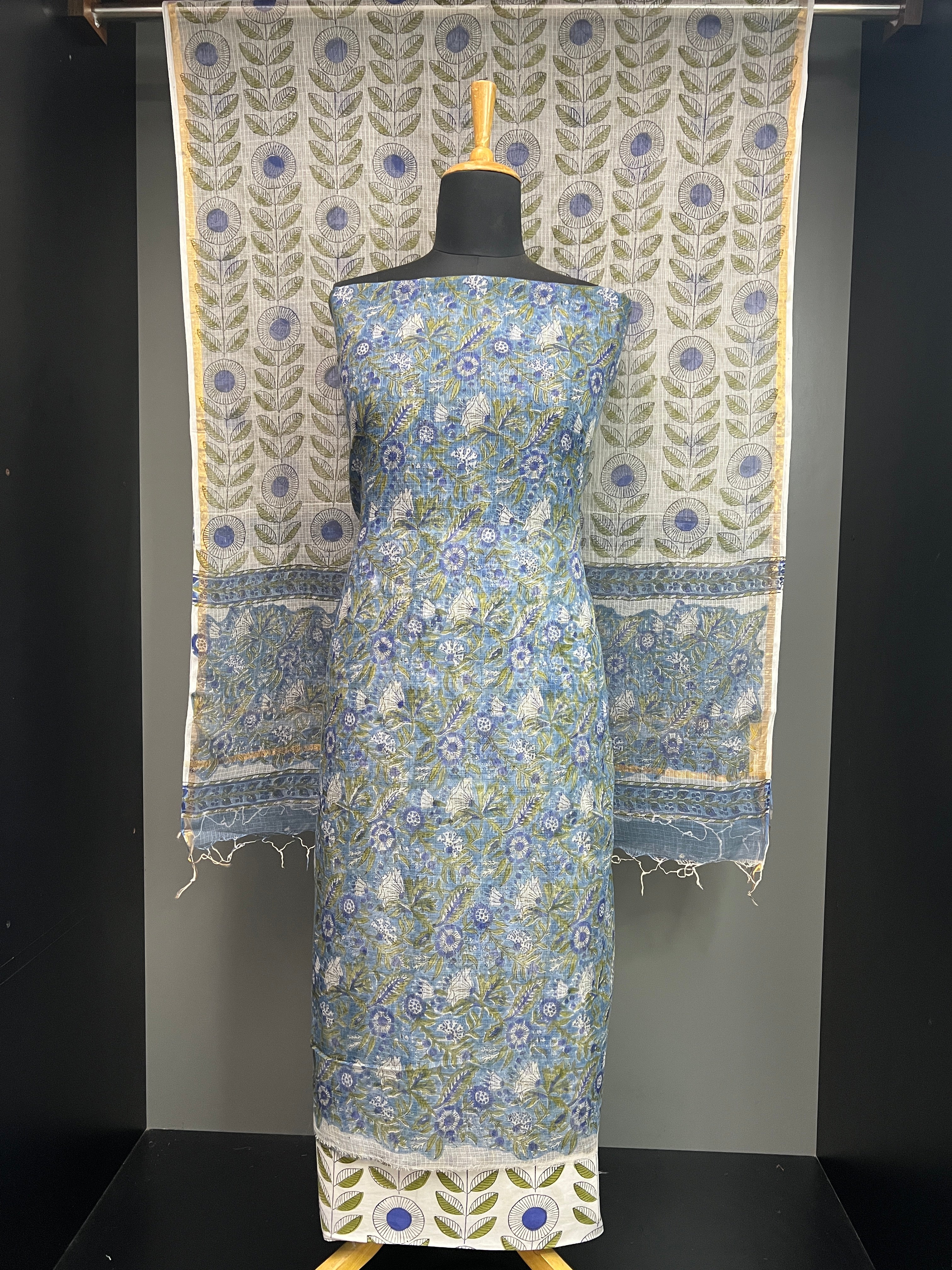 Hand Block Printed Kota Salwar Set | JKL573