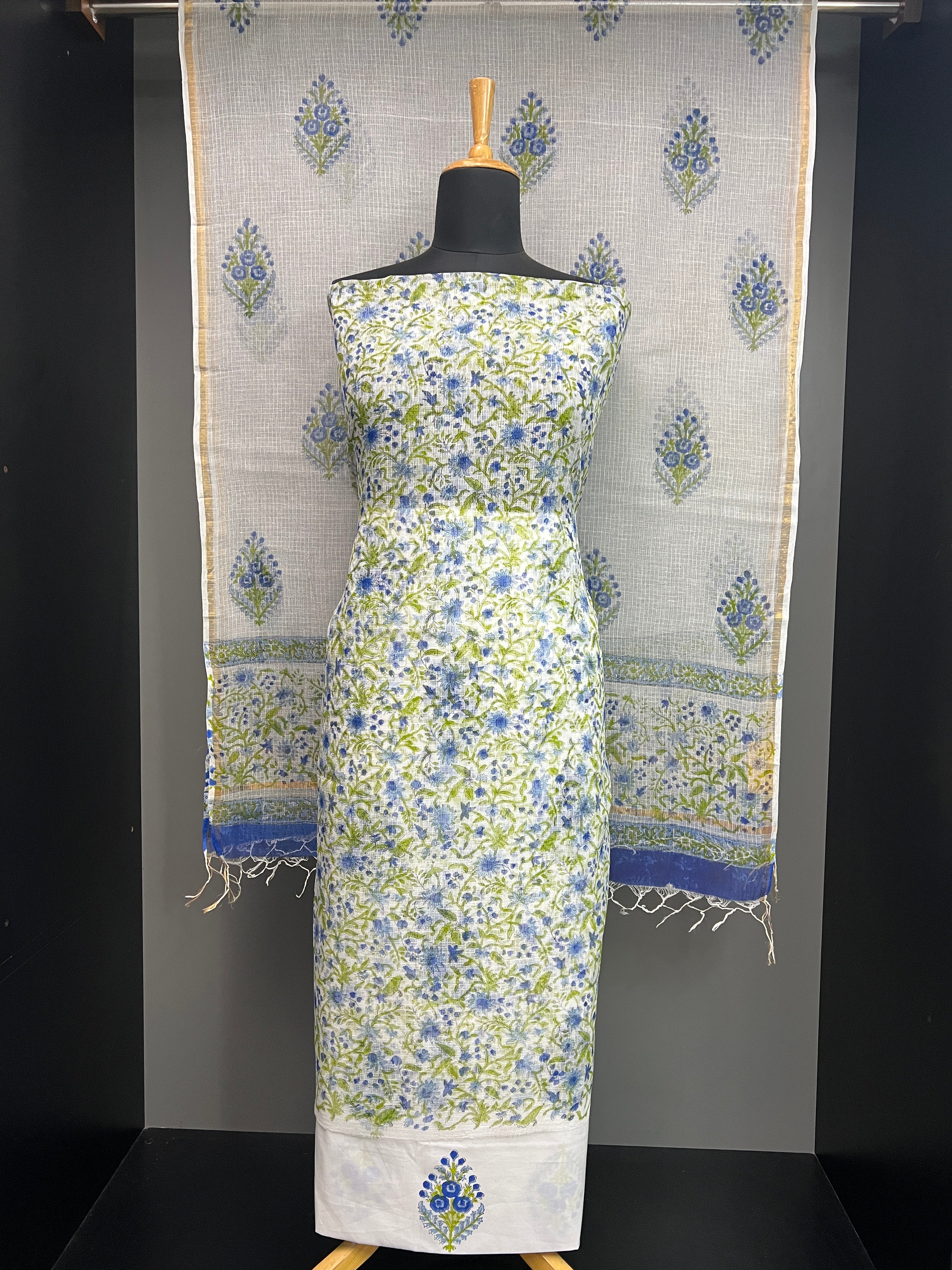 Hand Block Printed Kota Salwar Set | JKL574