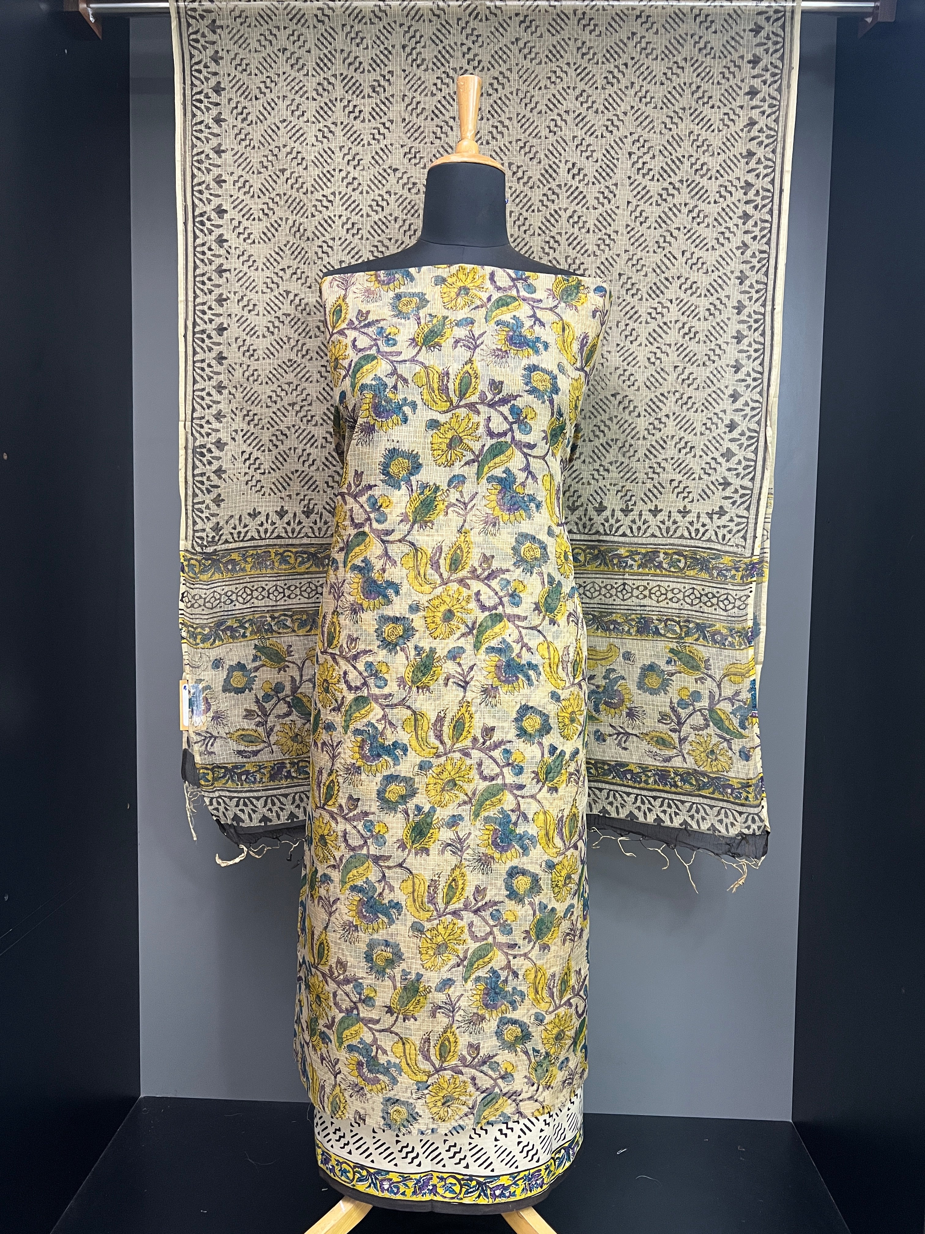 Hand Block Printed Kota Salwar Set | JKL575