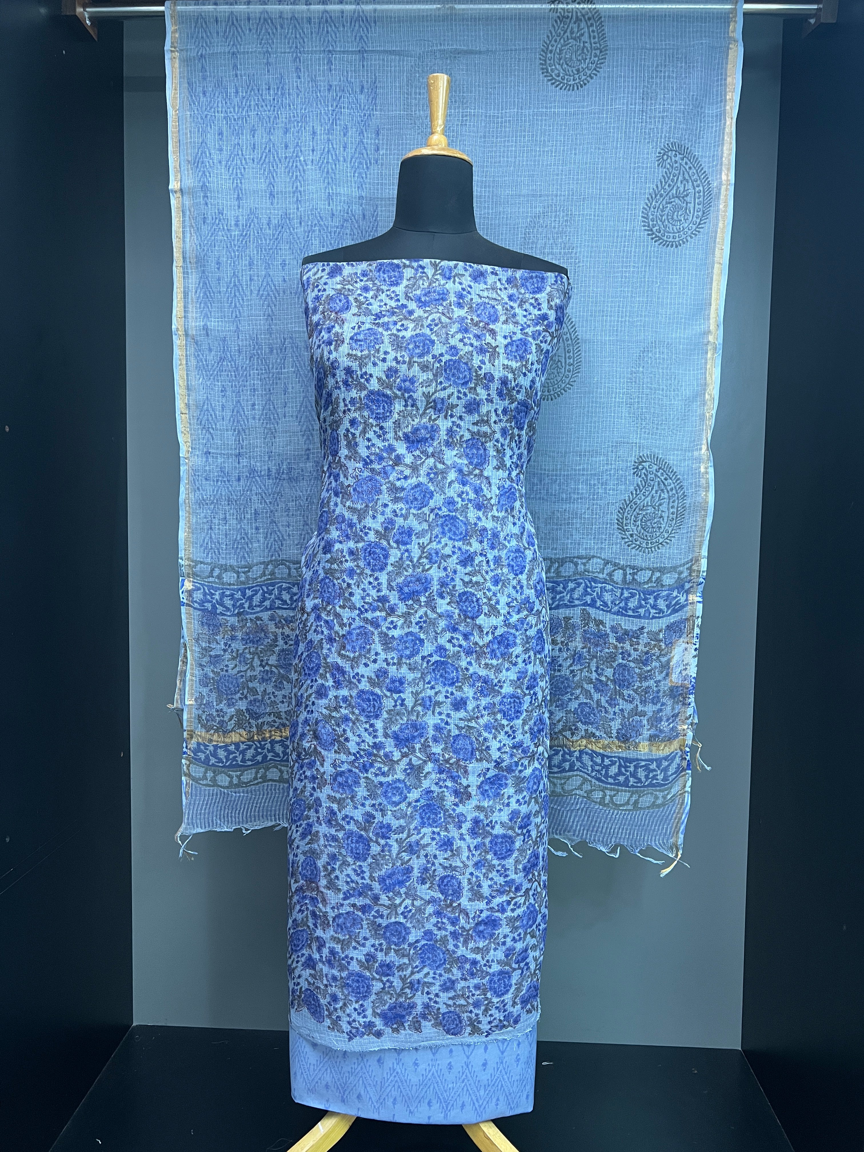 Hand Block Printed Kota Salwar Set | JKL576