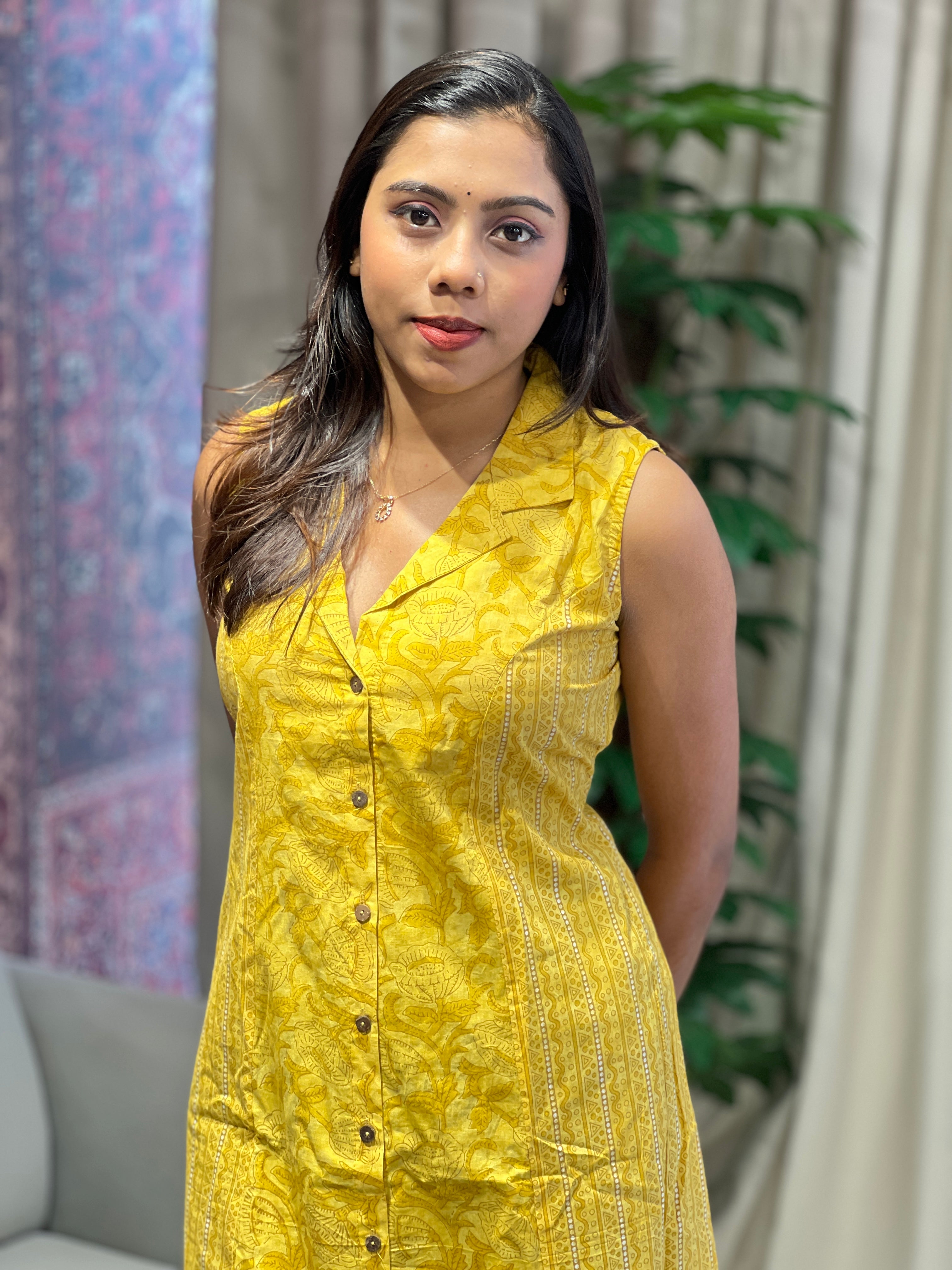 Floral Printed Cotton Kurta | JSC510