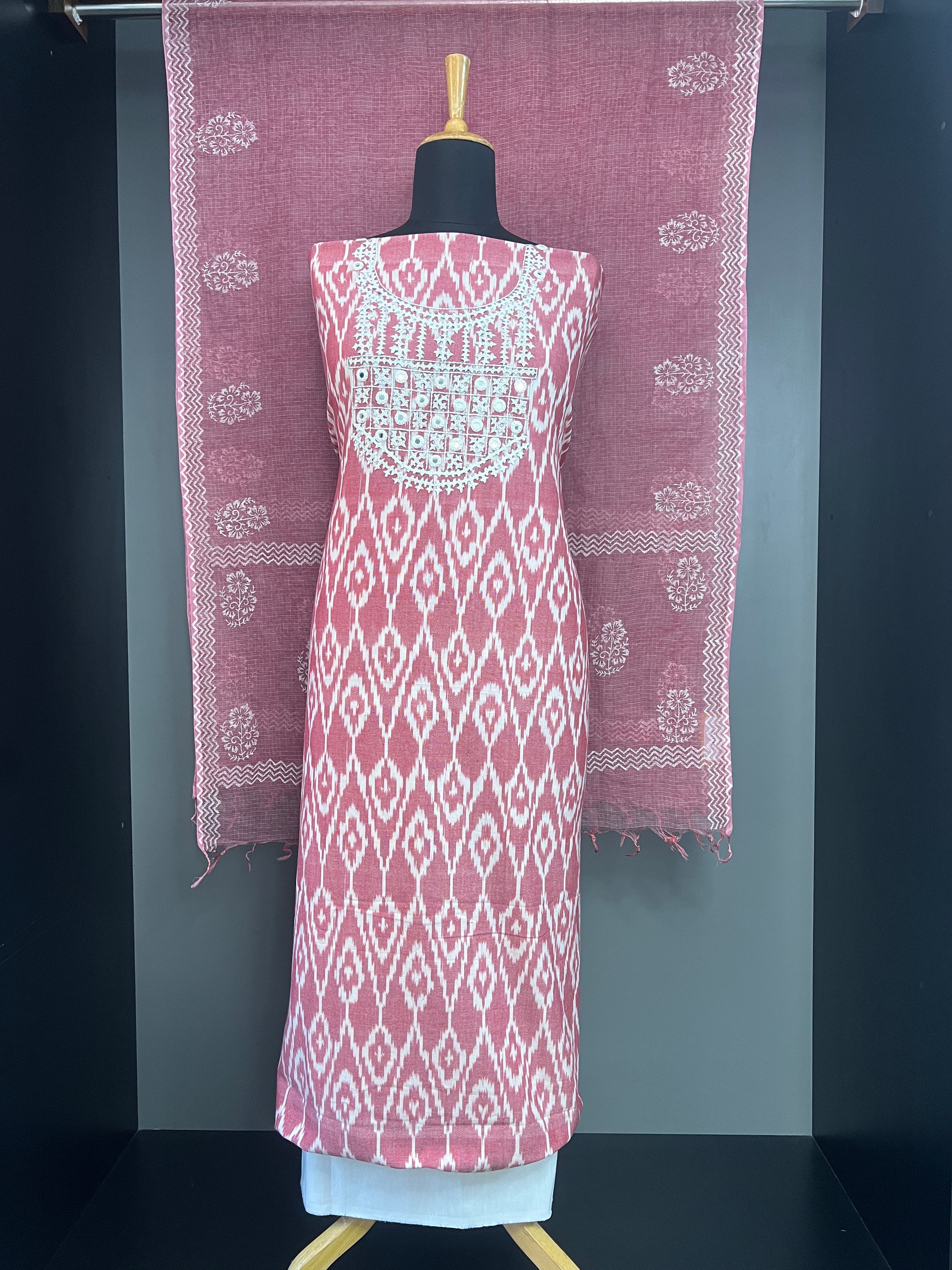 Kutch Work Patterned Cotton Salwar Set | JSC581