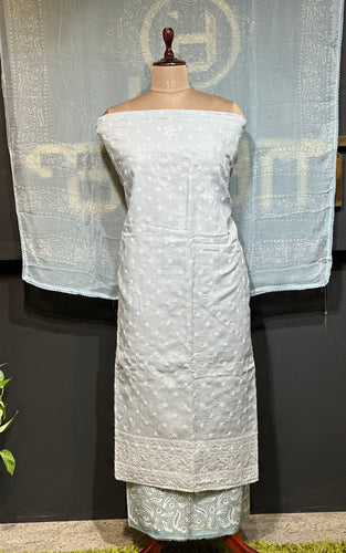 Hand Chikankari & Batik Detailed Cotton Salwar Set | JT160