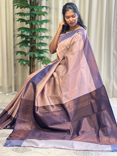 Traditional Zari Woven Brocade Patterned Semi Silk Saree | KAC147