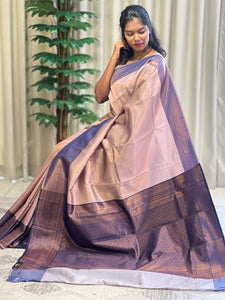 Traditional Zari Woven Brocade Patterned Semi Silk Saree | KAC147