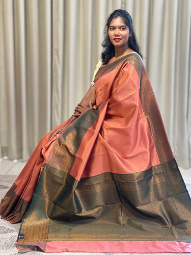 Traditional Zari Woven Brocade Patterned Semi Silk Saree | KAC151