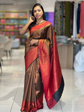 Traditional Zari Woven Brocade Patterned Semi Silk Saree | KAC154