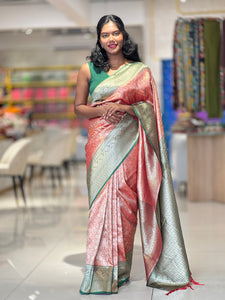Zari Woven Floral Patterned Banarasi Silk Saree | KAC161