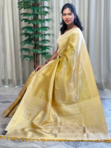 Traditional Zari Woven Brocade Patterned Semi Silk Saree | KAC162