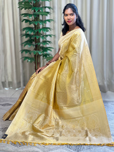 Traditional Zari Woven Brocade Patterned Semi Silk Saree | KAC162