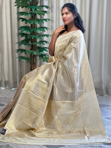 Traditional Zari Woven Brocade Patterned Semi Silk Saree | KAC164