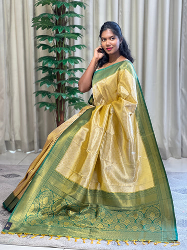 Traditional Zari Woven Brocade Patterned Semi Silk Saree | KAC170