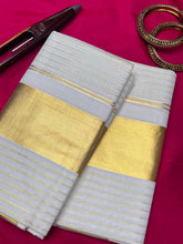 Line Weaving Patterns Balaramapuram Handloom Set Mundu ( Without Blouse ) | KL232