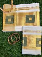 Square Buta Border Design Balaramapuram Handloom Set Mundu| KL247