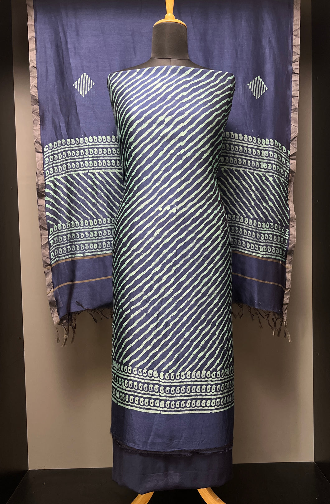 Batik Printed Chanderi Salwar Set | LV430