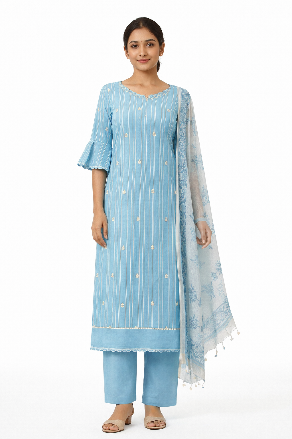 Stripe Pattern Cotton Salwar Set | SSC126