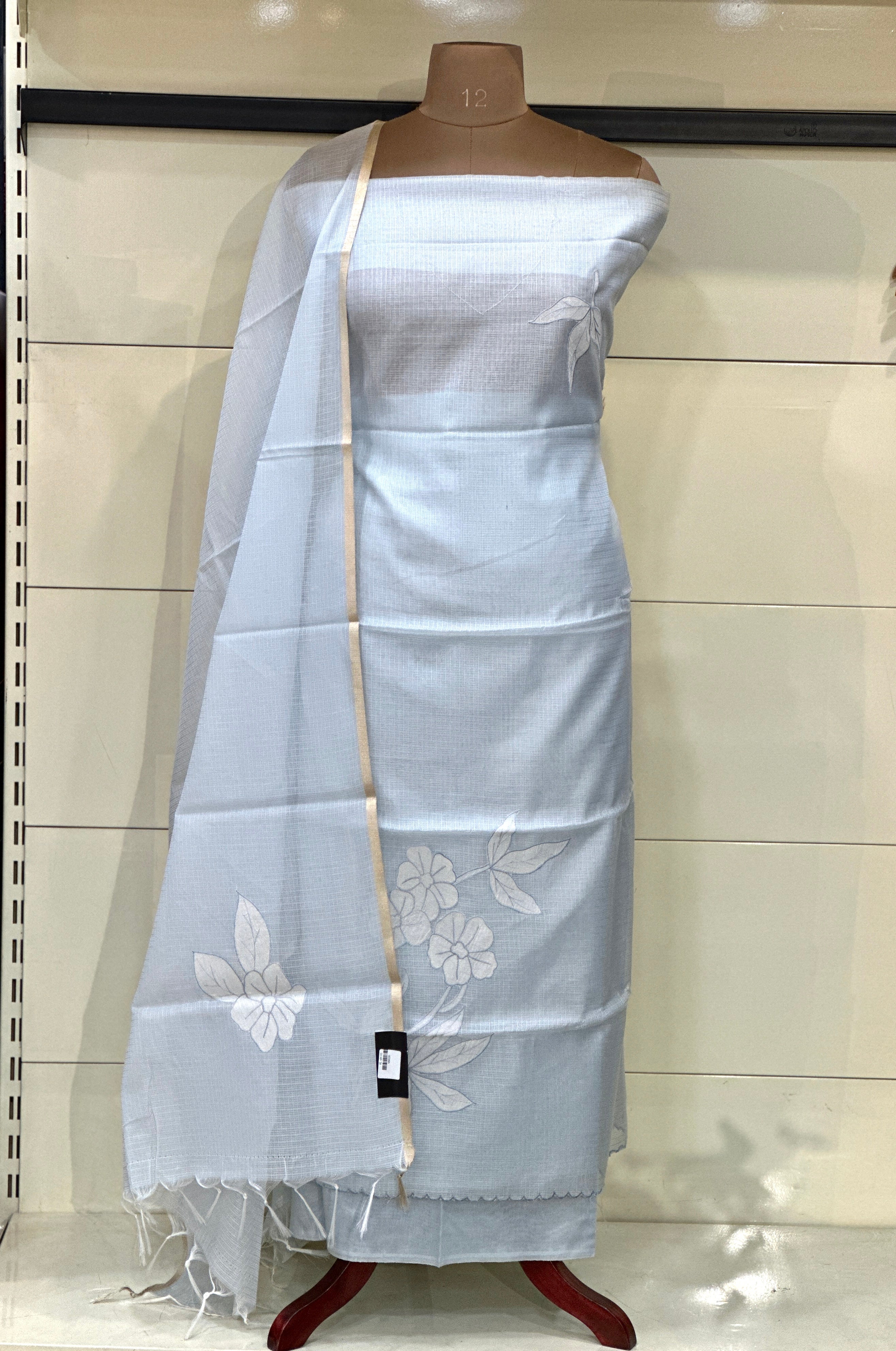 Applique Work Detailed Silky Kota Salwar Set | MM226