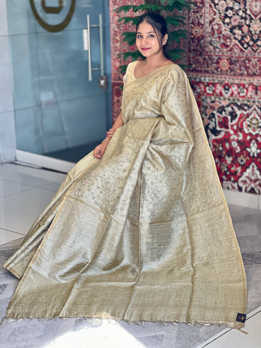 Floral Embroidery With Kesiya Weaved Tussar Saree | MNH486