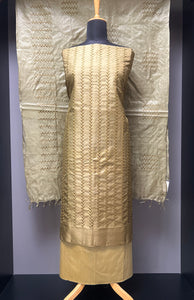 Machine Embroidery Detailed Tussar Salwar Set | MNH495