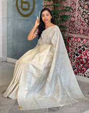 Machine Embroidery Detailed Tussar Saree | MNH511