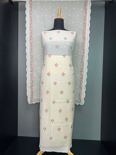 Multi-Color Floral Embroidery Detailed Silky Kota Salwar Set | MR216