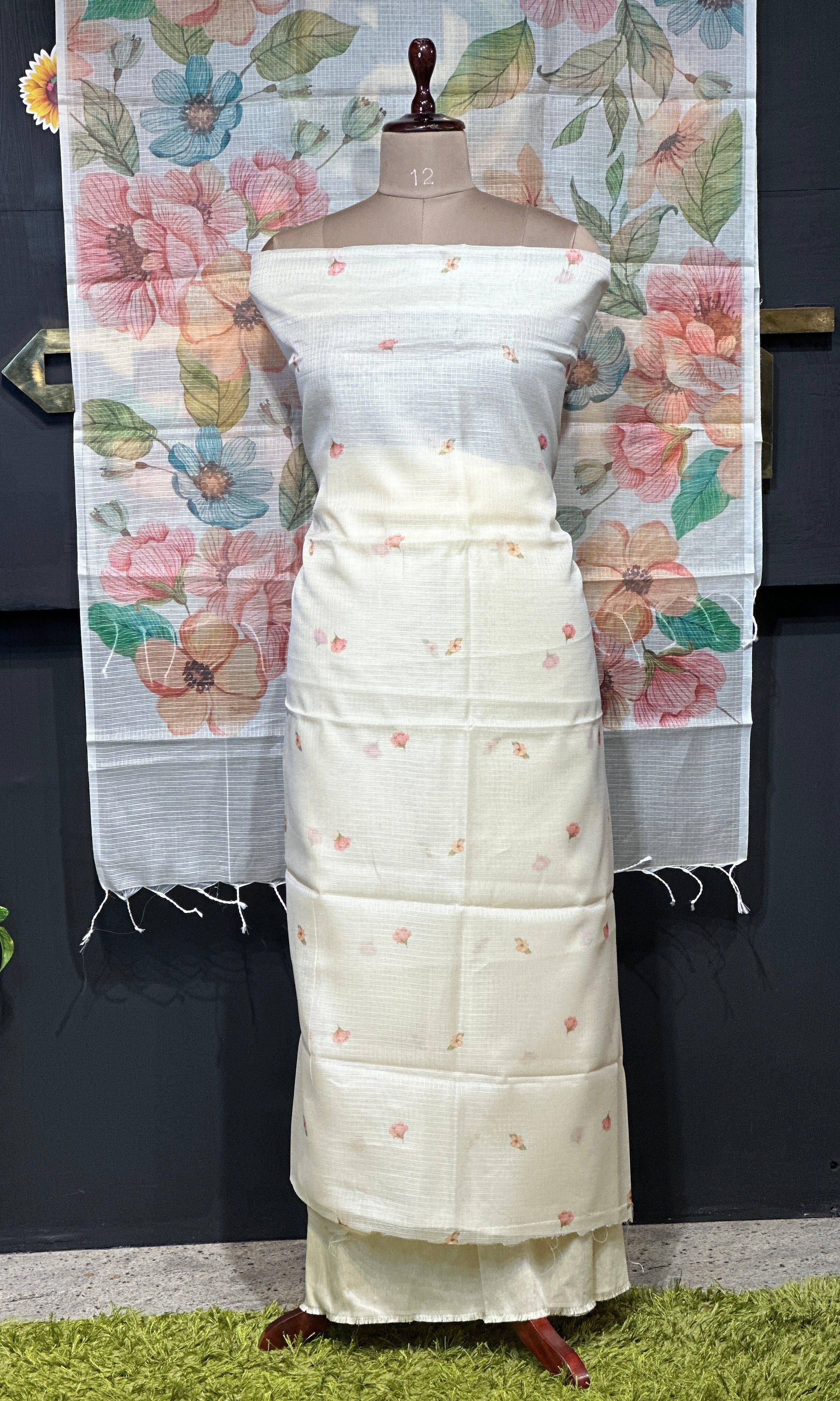Floral Digital Print Detailed Silky Kota Salwar Set | MR309