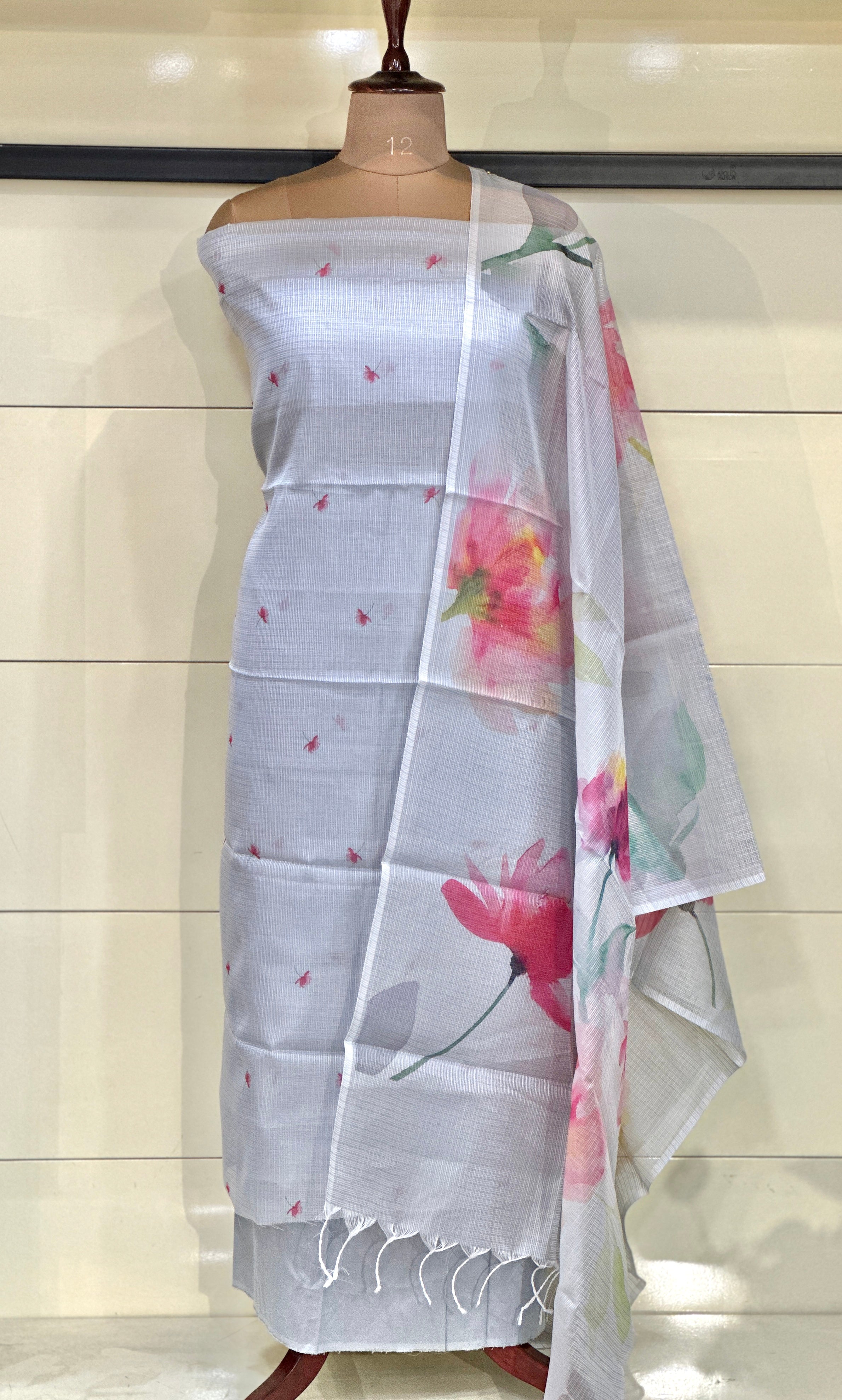 Floral Digital Print Detailed Silky Kota Salwar Set | MR253