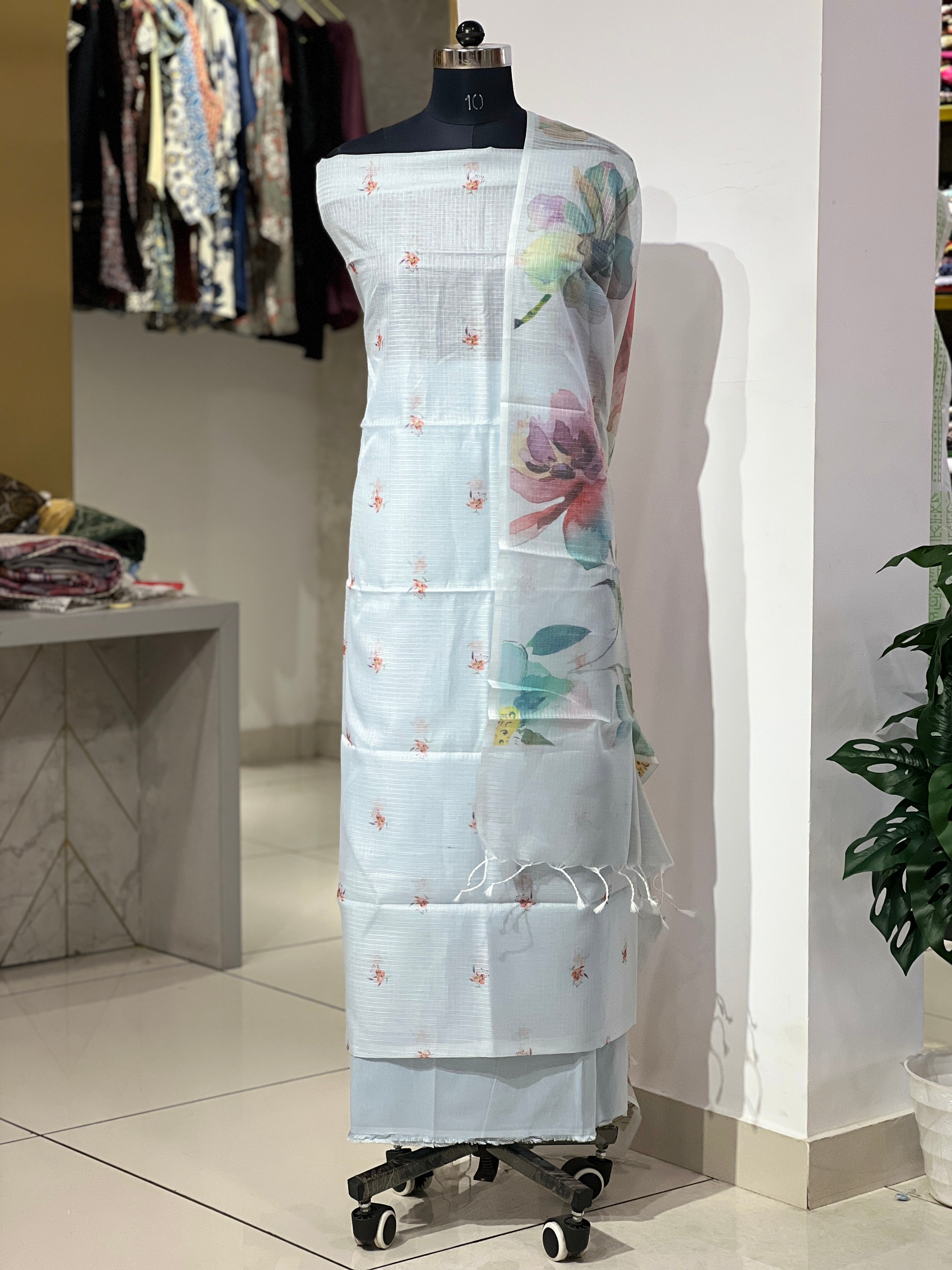 Floral Digital Print Detailed Silky Kota Salwar Set | MR321