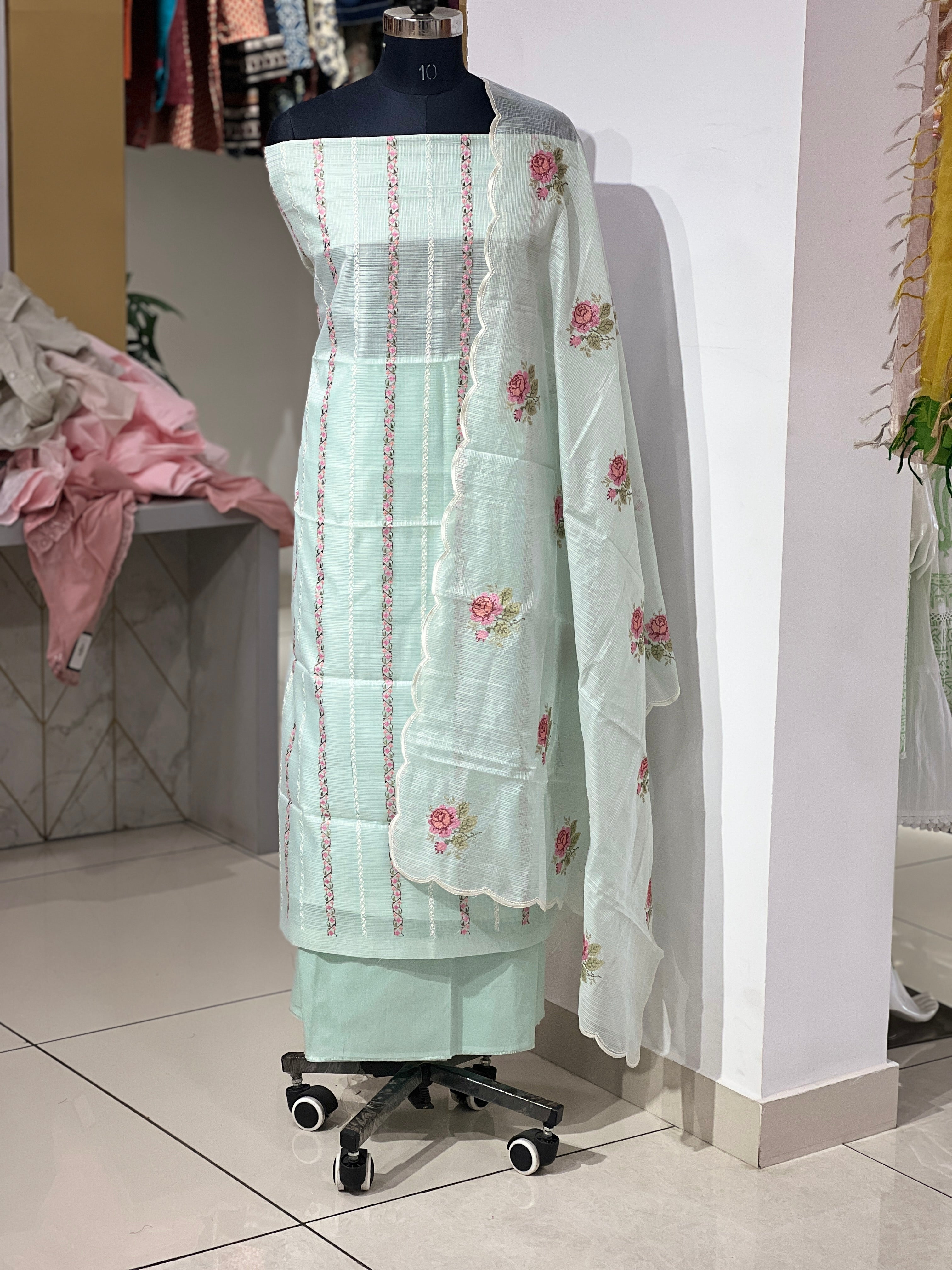 Machine Embroidery Deatailed Kota Salwar Set | MR372