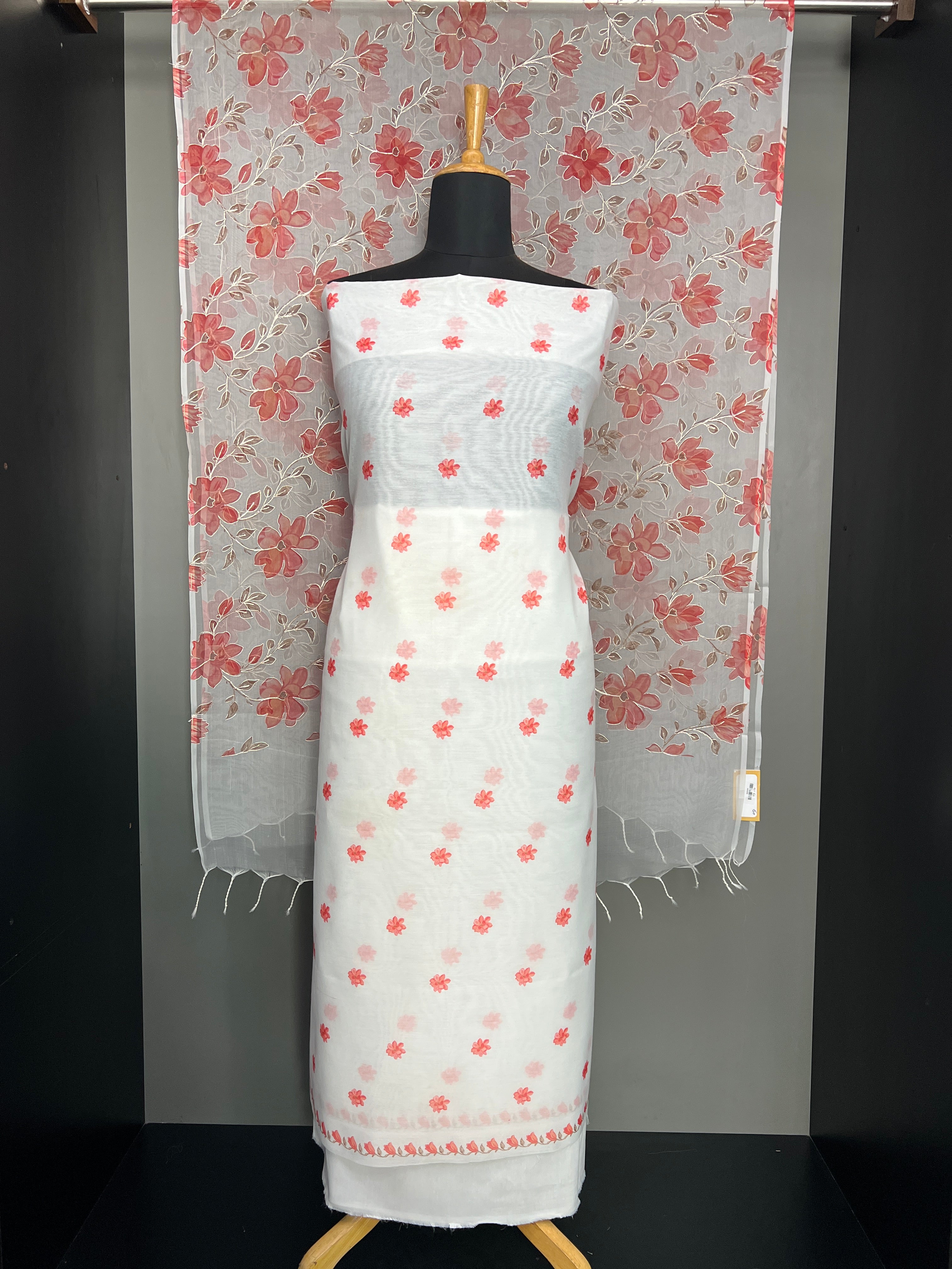 Floral Printed Chanderi Salwar Set | MR456