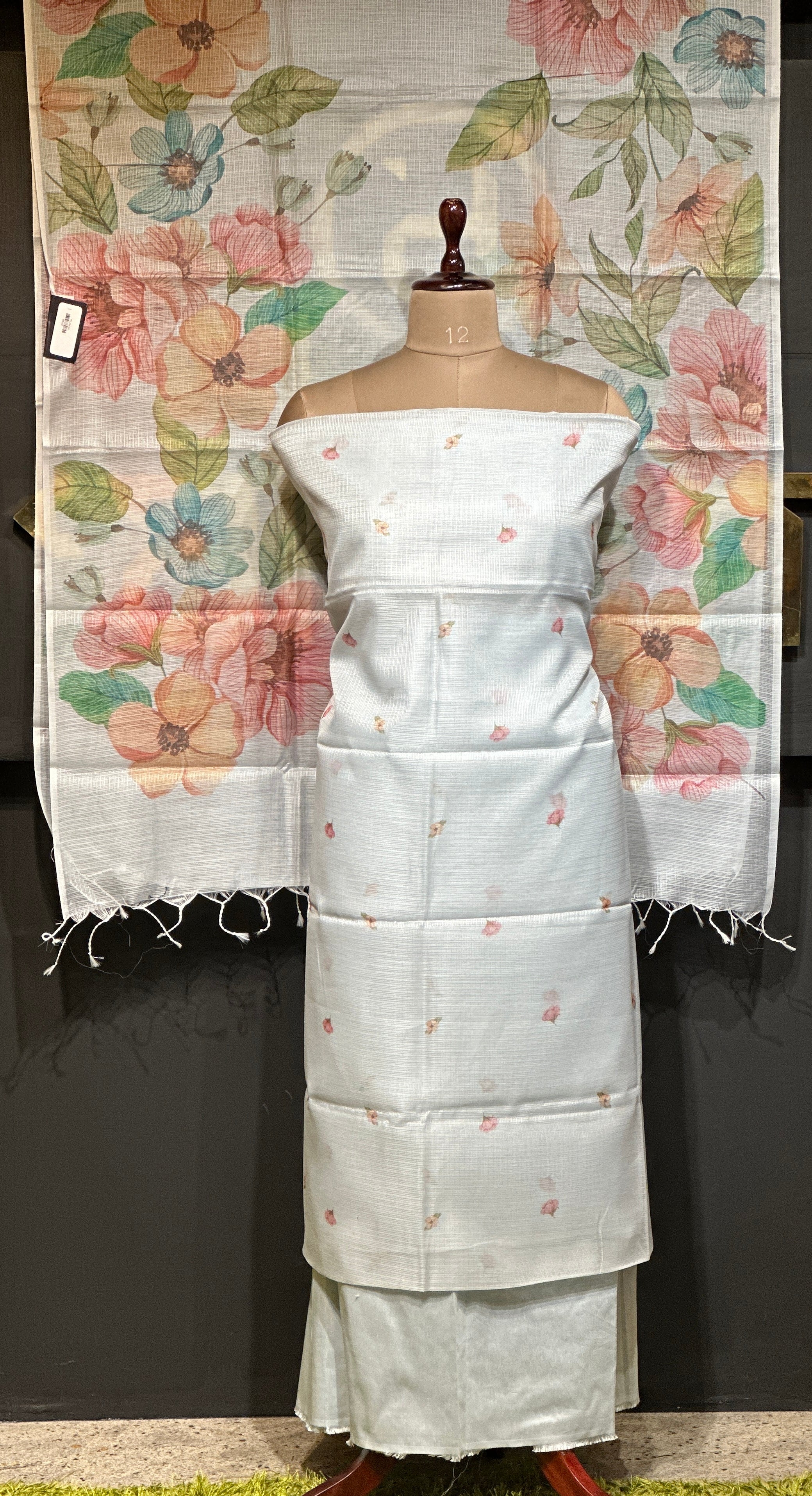 Floral Digital Print Detailed Silky Kota Salwar Set | MR237