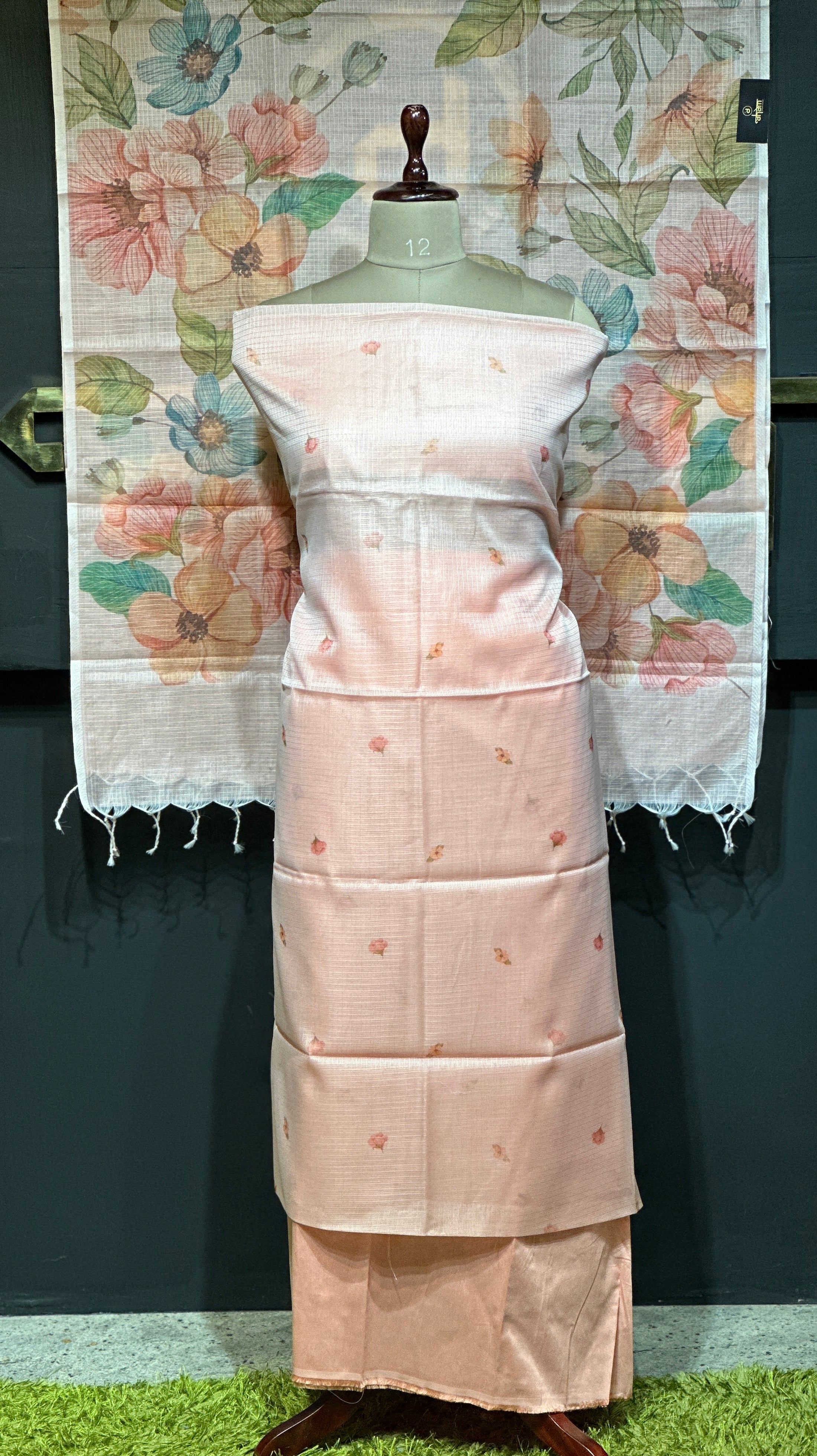 Floral Digital Print Detailed Silky Kota Salwar Set | MR240