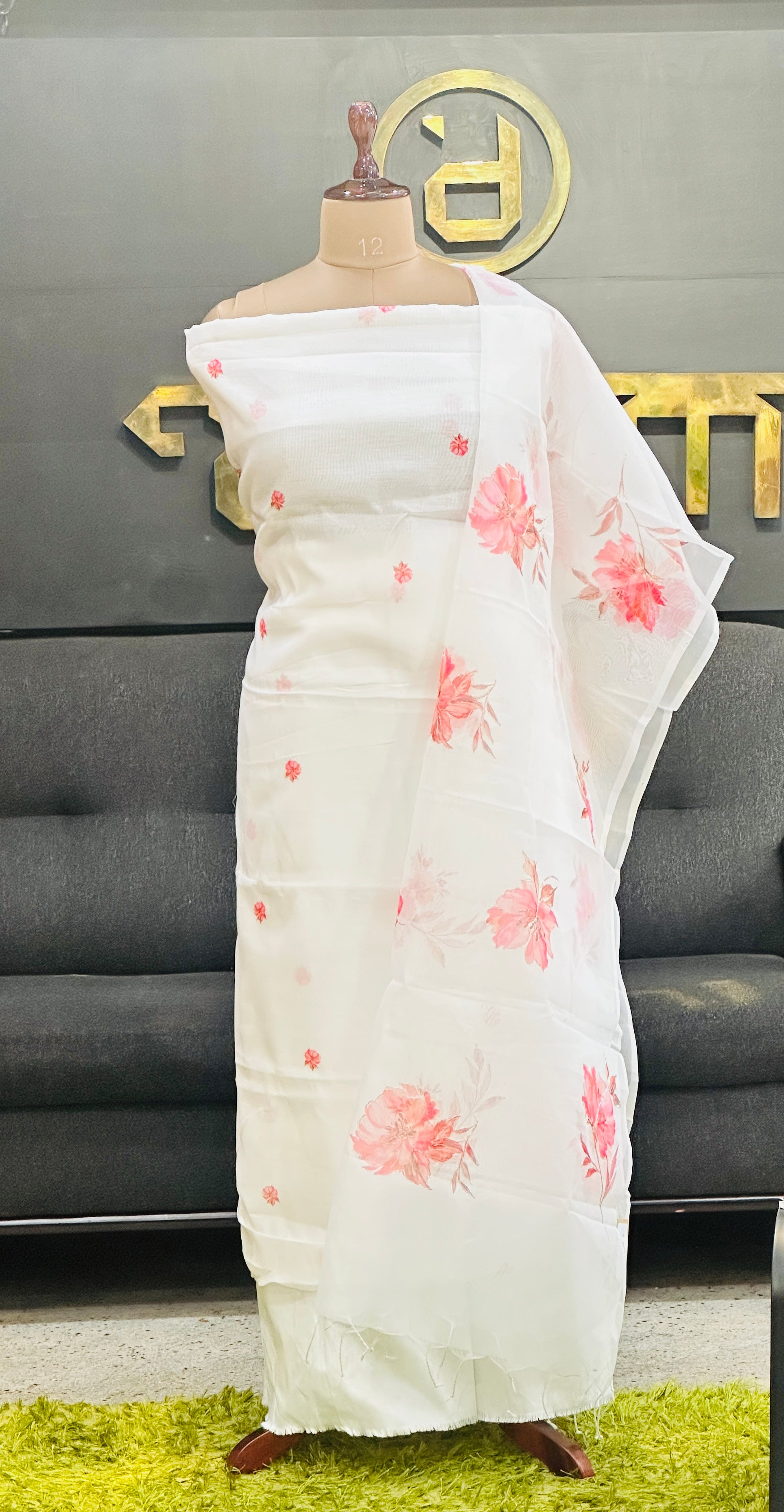 Floral Printed Design Chanderi Salwar Set | MR543