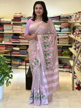 Floral Embroidered Basbara Silk Saree | NHH363