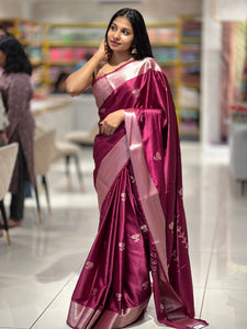 Zari Weaving Banarasi Mashru Silk Saree | NN322