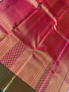 Traditional Kolam Design Kanchipuram Saree | OM147