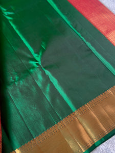 Traditional Kolam Design Kanchipuram Saree | OM147