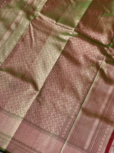 Geometric Patterned Kanchipuram Saree | OM163