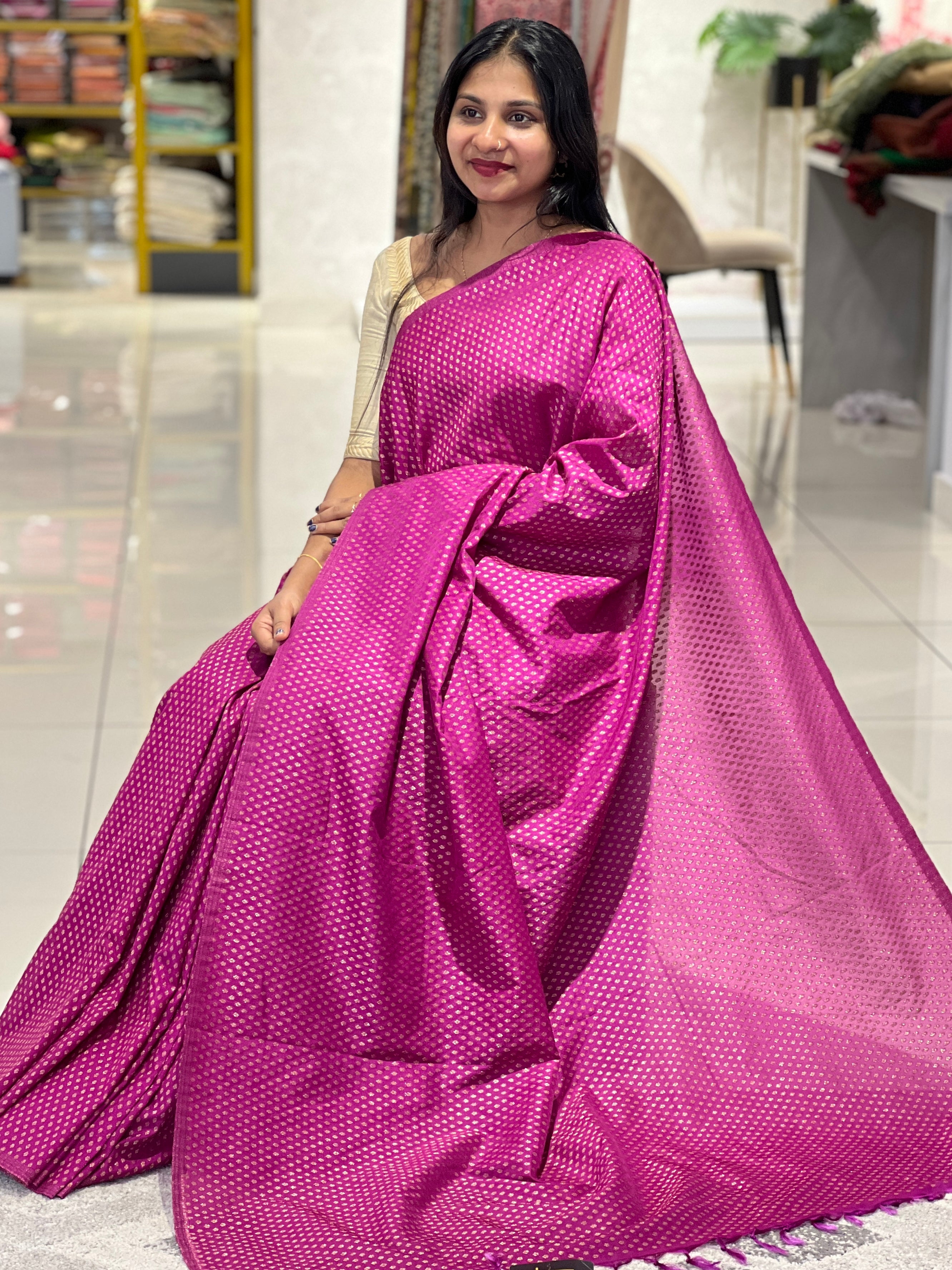 Golden Buta Design Banarasi Saree | PDS115