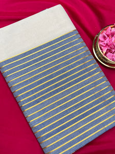 Line Weaving Border Pattern Chendamangalam Weaved Kerala Cotton Saree | PH246