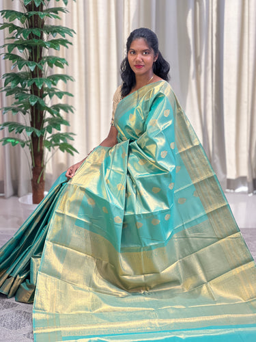 Traditional Zari Buta Weaved Banarasi Silk Saree | PMC122
