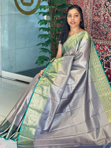 Traditional Geometric Patterned Banarasi Silk Saree | PMC128