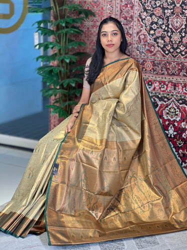 Traditional Zari Woven Jaal Patterned Banarasi Saree | PMC133