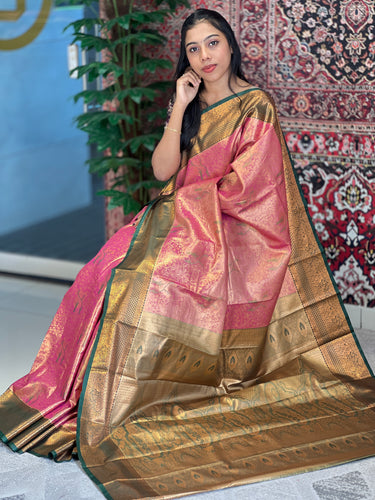 Traditional Zari Woven Jaal Patterned Banarasi Saree | PMC134