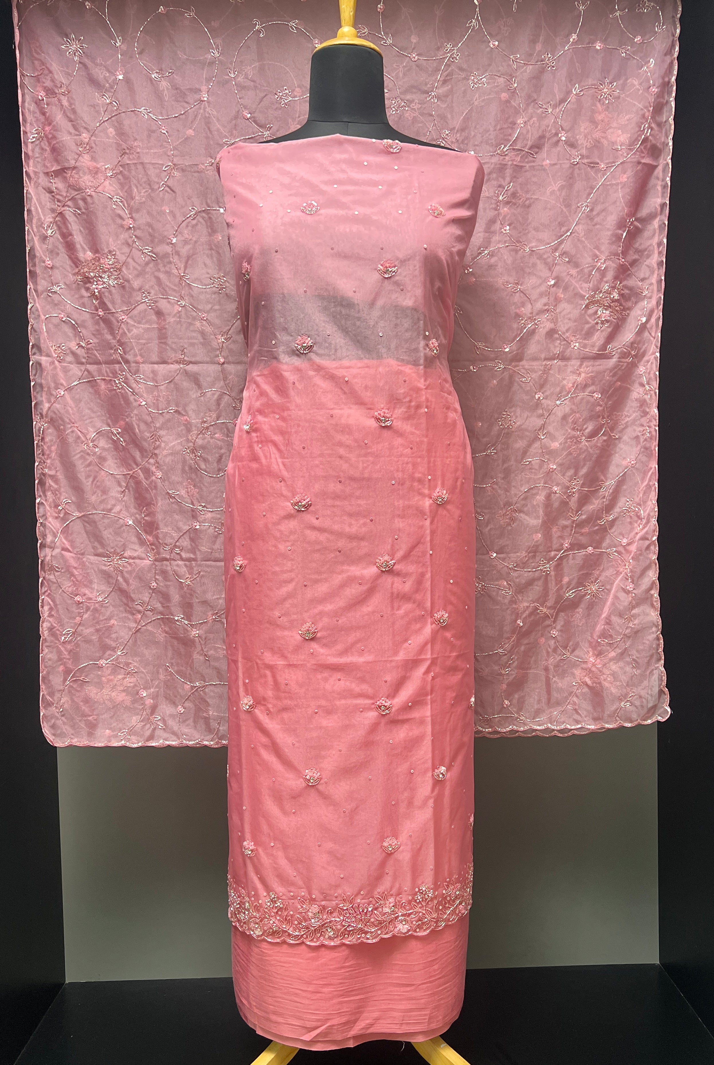 Hand Work Detailed Organza Salwar Set | SBP1062