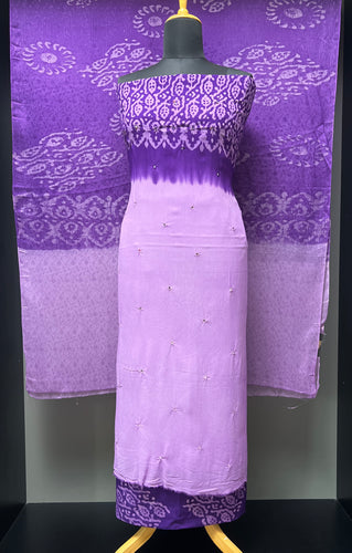 Batik Print With Mirror Detailed Georgette Salwar Set | SF1149