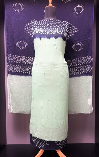 Batik Print With Mirror Detailed Georgette Salwar Set | SF1150